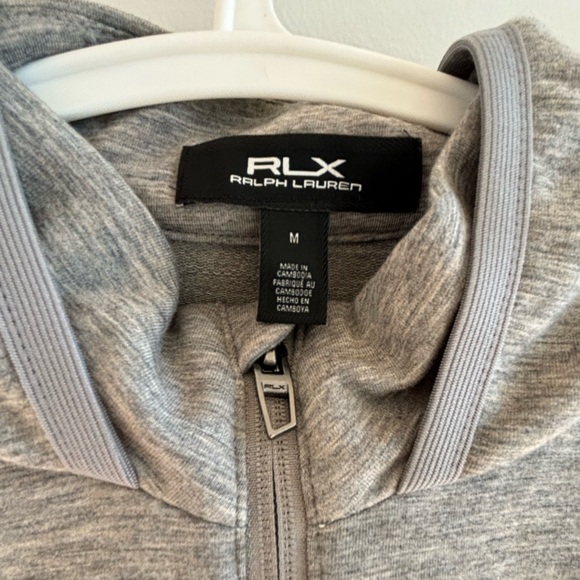 RLX Ralph Lauren Tech Wool Jersey Knit Half Zip Hoodie Men’s Size Medium - Picture 2 of 5